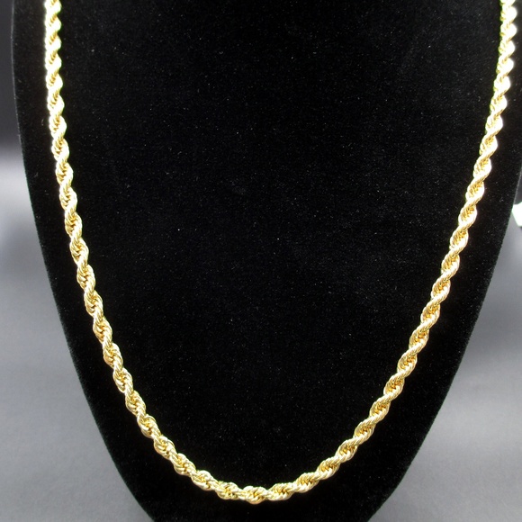 Jewelry - 23 Inch 14K Gold Plated Braided Style Necklace